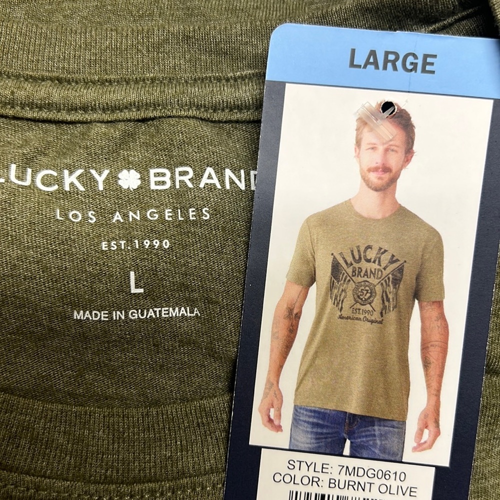 Lucky Brand Mens Moss green teeshirt Large
